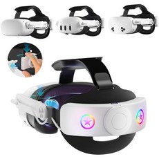 메타 퀘스트 3 3S용 10000mAh 배터리 내장 VR 헤드셋 스트랩 특허받은 원클릭 분리 기능 조절 가능한 탈착식 디자인 2 3S 호환 균형 잡히고 편안한 게임 경험 제공, 메타 퀘스트 3 3S용 10000mAh 배터리 내장 V