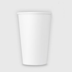 16온스 핫 컵 친환경 90파이 카페컵 테이크아웃 무인쇄 480ml, 1개, 100개입