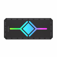 ARGB機殼風扇 12CM（ARGB神光同步 / PWM智能溫控 / 無限鏡燈效）, 黑色, 1個, 控制器