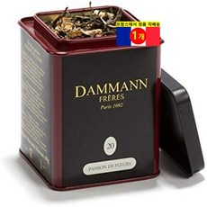 DammannFreres 100% 순수 오가닉 패션 드 플뢰르 향 화이트 티 60g 1개, 1개입