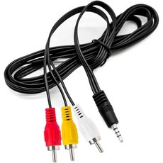 러브 유어 10피트 3.5mm TRRS에서 3 RCA 스테레오 오디오 비디오 AUX 케이블 캠코더 AV 출력 1/8인치에서, 10 FT