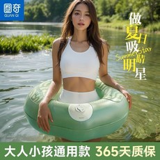 熱銷加厚泳圈 成人兒童通用 超厚充氣救生圈 家用腋下泳圈, 1個, 海鹽藍,兒童60#（20-40斤)兒童款