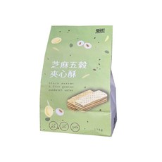 東和超濃郁夾心酥，三種口味任選，純素，酥脆餅乾，獨立包裝，美味零食, 1個, 芝麻五穀夾心酥
