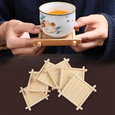 모르닉상점 대나무 컵받침 컵받침대, 우드 소