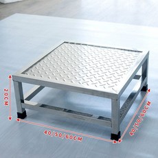 미끄럼방지 알루미늄 발판 튼튼한 작업 사다리 발받침대, 40x40 20