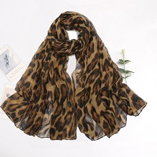 圍巾 圍脖 女生圍巾 韓國 豹紋圍巾 巴釐紗沙灘絲巾披肩