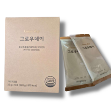 그로우데이 성장 부스터 키즈 성장 10포 신선한 14종 곡물과 채소 원료 10종 비타민 & 미네랄, 22g, 4개