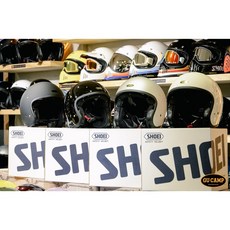 GU CAMP騎士部品 (總代理公司貨) 日本 SHOEI 復古帽 3/4 安全帽 J‧O 內置鏡片 Jo 素色, 銀色,XL, 1個