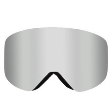 臺灣出貨新款磁鐵柱麵滑雪眼鏡雙層防霧磁吸滑雪風鏡OTG雪地護目鏡 防風鏡可開發票, 銀色, 1個