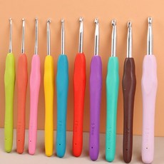 코바늘 12종 세트 케이스 포함 손뜨개 레이스 뜨개질, 레드 코바늘 세트 가방 포함, 1개