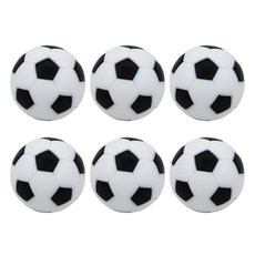 6 개 PCS 테이블 축구 축구 푸스 볼 교체 볼 공식 탁상 게임 볼 미니 테이블 축구 공 액세서리, 검정색과 흰색