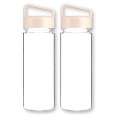 위드 국산 마이보틀 트라이탄 핸디 손잡이 물병, 아이보리, 2개, 500ml