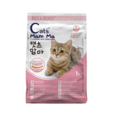 벨버드 캣츠맘마 인도어 전연령 고양이사료, 1kg, 1개, 닭+쌀
