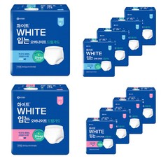 화이트 입는 오버나이트 드림가드 중/대형 8P x 4 팬티형 생리대 잘때 취췸 샘방지 날개 여성 위생용품