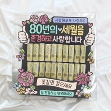 팔순 선물 큰 용돈박스 80년의 세월을 산수연
