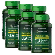 퓨리탄스프라이드 미오렙틴 씨엘에이 1500mg 슈퍼스트렝스 소프트젤 Puritans Pride Myo-Leptin CLA, 6개, 90정