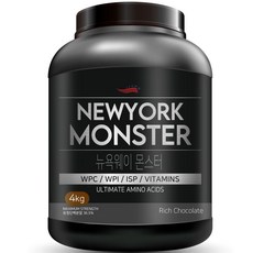뉴욕웨이몬스터 WPI 함유 헬스보충제 단백질보충제 게이너 살찌는 체중증가 보충제, 4kg, 1개