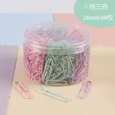 馬卡龍色系 50mm 大回形針 300枚盒裝, 1個, 28mm600枚,馬卡龍色