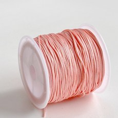 나일론 폴리 매듭실 0.8mm 팔찌 키링 스트랩 만들기, 19.피치핑크, 1개