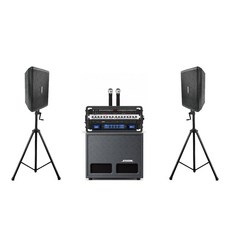 BOK 4U4450 專業級移動式PA 15吋音響組, 黑色, 4U4450專業級戶內外移動式 PA 15 吋音響組