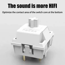 FEEKER 화이트 마블 스위치 HIFI 리니어 42g 5핀 POM 퀵 트리거 게임용 기계식 키보드 (AULA F75 AJAZZ AK8, 01 white marble, 03 10 PCS
