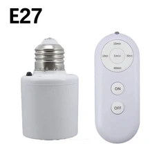 E27 또는 B22 리모컨 전구 베이스 소켓 스마트 타이머 스위치 무선 8m 램프 홀더 AC 110V ON OFF, 02 E27