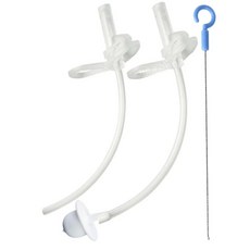 水杯替換吸管3入 清潔刷組 澳洲b.box 防漏學習水杯款 一代 二代 升級版水杯 適用 94008, 1個, 二代水杯(白色重力球吸管2入組), 透明, 100ml