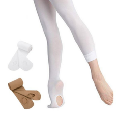 성인 발레 타이즈 발레복 댄스복 레깅스 성인 발레 스타킹 연습 하의 슈즈, 화이트