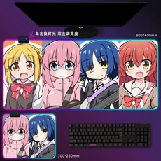 봇치더락 봇치더록 RGB LED 조명 마우스패드 키보드 장패드 4mm 두께, M