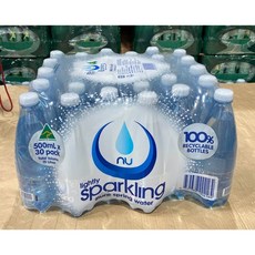 Nu-Pure 氣泡水 500毫升 X 30瓶 澳洲進口純淨氣泡泉水, 30個, 500ml