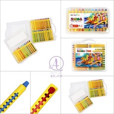 플랜A마켓 손에 안묻는 크레파스 레일 크레용 12색 24색 택1 입학선물, 1세트