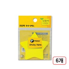 프린텍)스티키노트50매, 별DI012, 50매, 6개