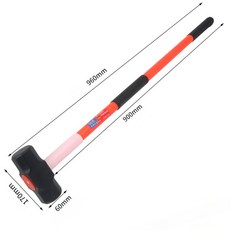 오함마 고탄소강 해머헤드 + PPR 플라스틱 손잡이, 1개, 5Kg