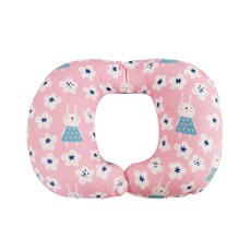 해피코튼 인견 아기목쿠션, 꽃토끼