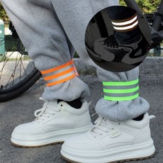 반사판 안전밴드 발목 팔목 밴드 야간 조깅 러닝 작업용 2P 세트, 1개, 2P반사판 안전밴드(블랙)