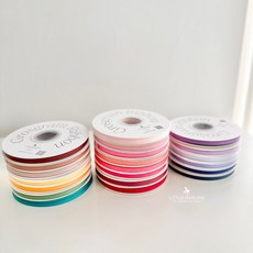 7mm 골직 리본 플로랄코랄