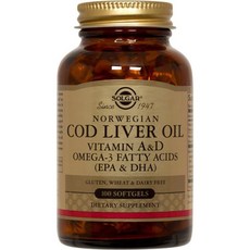 SOLGAR 維他命A&D鱈魚肝油無糖軟膠囊, 100顆, 1罐