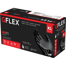 지플렉스 두꺼운 니트릴장갑 블랙 7.0, 특대(XL), 1개