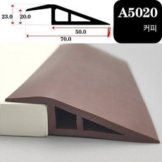 로봇 청소기 경사로 패드 입구 문턱 경사판 PVC 접근 램프, AI_커피A5020하단5020mm낙하, 1개