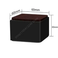 4Pcs 중금속 가구 발 받침대 높이 조절 패드 소파 의자 테이블 내마모성 미끄럼 방지 매트, 09 Square-Black-3cm