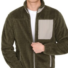 Indy Fluffy男款梭織配色長毛絨夾克 X13JK010M