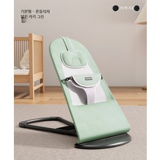 흔들요람 이동식 바구니 침대 휴대용 보조기 등나무 바운서 가드 소형 바퀴 장착, 얇은연두 머리베개