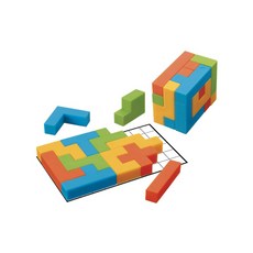 해피퍼즐 하나야마 가쯔노 펜토미노 2D+3D(문제집1권) 입체퍼즐 공간지각능력 창의력 학습교재 수학교구, 1개
