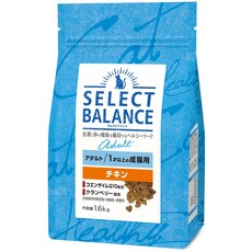 SELECT BALANCE 倍適選 成貓飼料 雞肉口味, 1個, 到11月SB室內成貓泌尿1.6kg