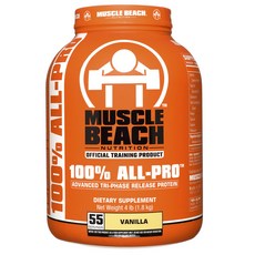 MUSCLE BEACH All-Pro Advanced三階段釋放蛋白質, 1.8kg, 香草, 1個