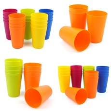 파티용 컬러 일회용컵 4개입 종이컵 생일파티 파티 용기, 그린