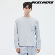 [스케쳐스] 남성 우븐+니트 믹스 하이브리드 티셔츠 SL3MTCFS031