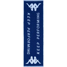 Kappa 運動毛巾 長型毛巾 慢跑毛巾 經典LOGO 臺灣製造, 1個, 寶藍（有英文字）