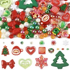 ECLATIS MakemadeDIY DIY 하이퀄리티 주얼리용 아크릴 야광 별 비즈 200개 어둠 속에서 벌크 혼합 색상 귀여운 스페이서 비즈 디자인 팔찌 목걸이 귀걸이 제, 크리스마스 - 100개