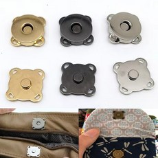 가방 자석 단추 똑딱이 아플리케 사방 귀자석 퀼트 부자재 19mm, 실버, 2세트